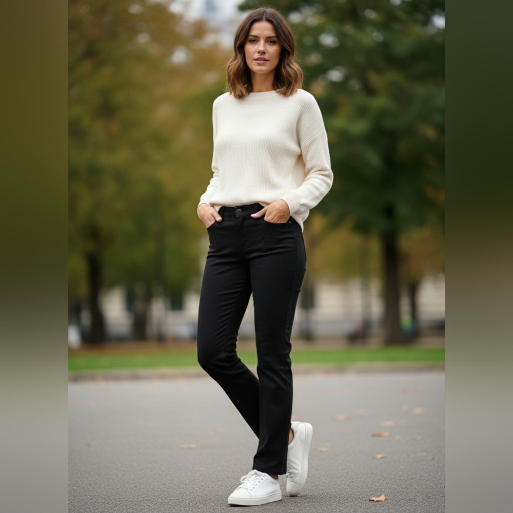 White House Black Market Women Slim Leg Black Pants